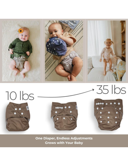 Paquete de 4 Pañales de Tela Ajustables Nora's Nursery - Amatista Paquete de 4 Pañales de Tela Ajustables Nora's Nursery - Amatista