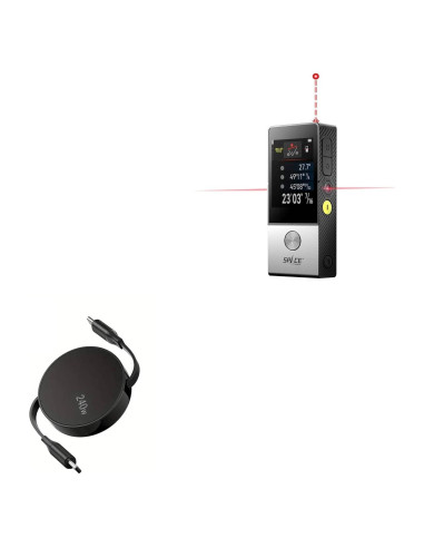 Cable Retráctil BoxWave USB Tipo-C 240W para Mileseey D9 Pro