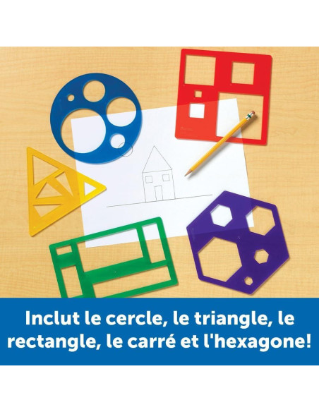 Conjunto de Plantillas Geométricas Learning Resources - 5 Piezas Conjunto de Plantillas Geométricas Learning Resources - 5 Piezas