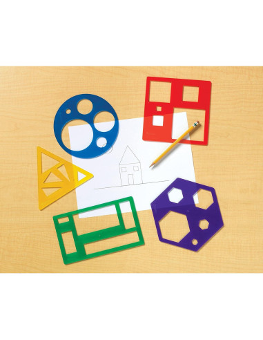 Conjunto de Plantillas Geométricas Learning Resources - 5 Piezas