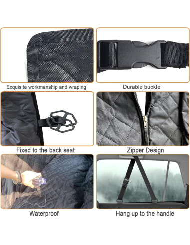 Funda de Asiento para Perros RUIANTE Negra Hamaca 2018-2025