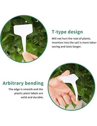 Etiquetas de Jardín KINGLAKE 200 Pcs Plástico Impermeables