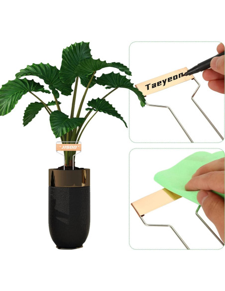 40 Etiquetas de Metal para Plantas LOEQIAN 25.5 cm Cobre 40 Etiquetas de Metal para Plantas LOEQIAN 25.5 cm Cobre