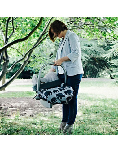 Funda Impermeable para Mochila o Cochecito BundleBean Elefante Gris