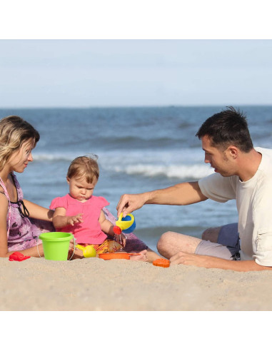 Set de Juguetes de Playa FUN LITTLE TOYS 19 Piezas con Bolsa
