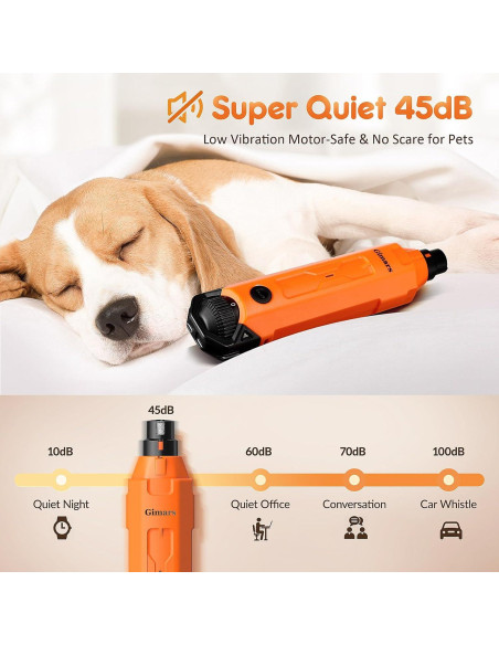 Molinillo de Uñas Eléctrico Gimars N60 6 Velocidades 45 dB Molinillo de Uñas Eléctrico Gimars N60 6 Velocidades 45 dB