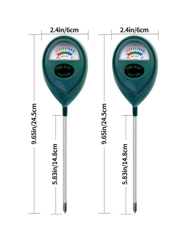 Medidor de Humedad del Suelo MEPHILIMIA 2 Pcs Sin Batería