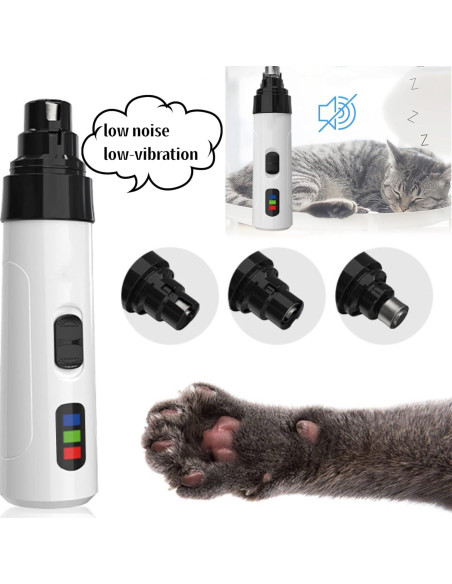 Molinillo de Uñas Eléctrico Heusom Silent Groom Pro para Perros Molinillo de Uñas Eléctrico Heusom Silent Groom Pro para Perros