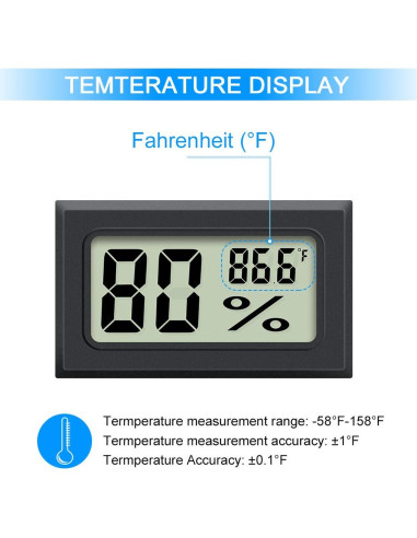 Mini Higrómetro Digital AikTryee 2PCS Temperatura y Humedad