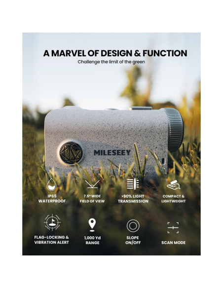 MiLESEEY Medidor de Distancia de Golf 1000m IP65 Recargable MiLESEEY Medidor de Distancia de Golf 1000m IP65 Recargable