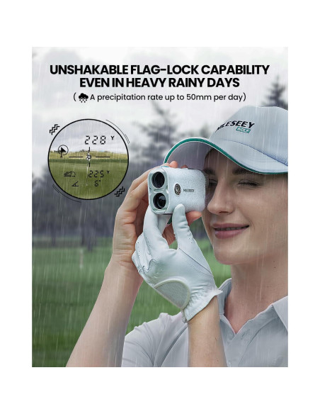 MiLESEEY Medidor de Distancia de Golf 1000m IP65 Recargable MiLESEEY Medidor de Distancia de Golf 1000m IP65 Recargable