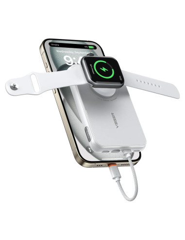 Cargador Portátil VEGER 10000mAh Carga Rápida PD 20W Blanco