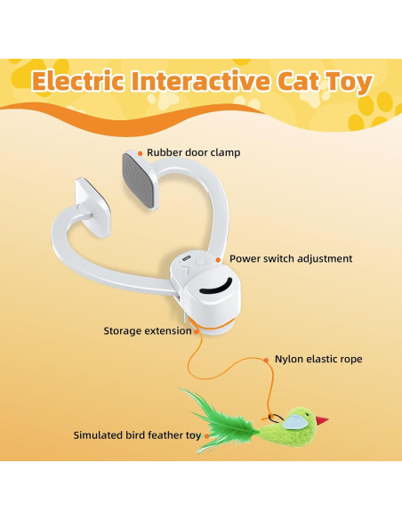 Juguete Interactivo para Gatos CATPICK Varita de Plumas Eléctrica Juguete Interactivo para Gatos CATPICK Varita de Plumas Eléctrica
