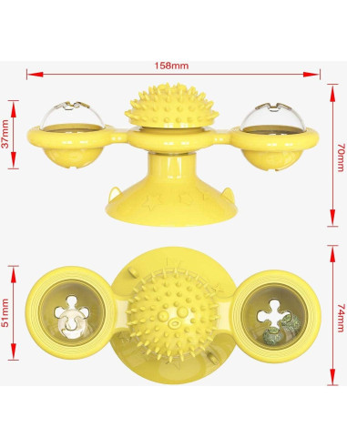 Juguete Interactivo para Gatos GBSYU con Hierba Gatera y LED