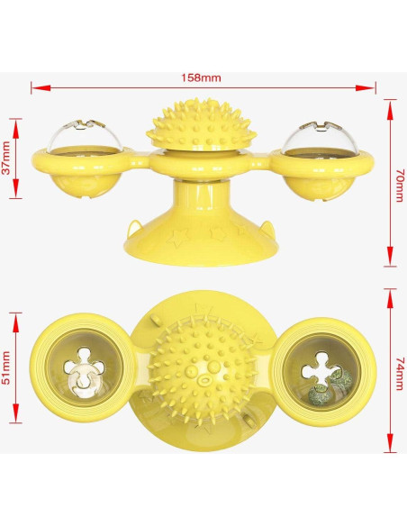 Juguete Interactivo para Gatos GBSYU con Hierba Gatera y LED Juguete Interactivo para Gatos GBSYU con Hierba Gatera y LED