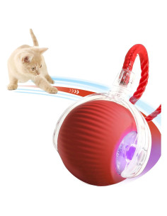Juguete Interactivo para Gatos NONENDU Rojo 360 Recargable