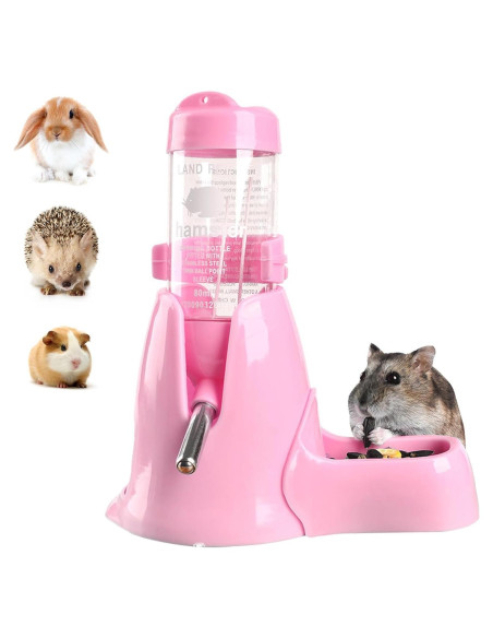 Dispensador Automático de Agua para Mascotas Wanheart 80ml Rosa Dispensador Automático de Agua para Mascotas Wanheart 80ml Rosa