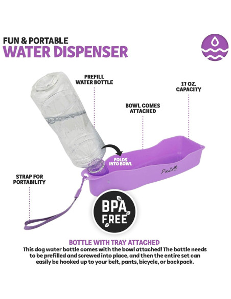 Dispensador de Agua Portátil Poodle Pet 500 ml para Perros Dispensador de Agua Portátil Poodle Pet 500 ml para Perros