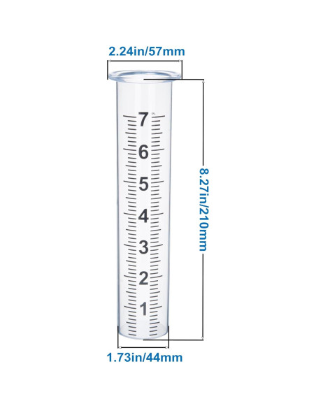 Tubo de Reemplazo para Pluviómetro de Plástico Mateda 17.78 cm Tubo de Reemplazo para Pluviómetro de Plástico Mateda 17.78 cm