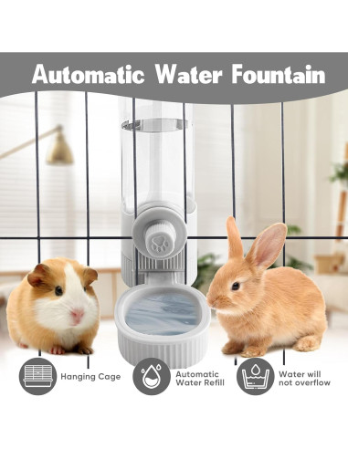 Botella de Agua para Mascotas YumSur 532ml Gris - Dispensador Automático