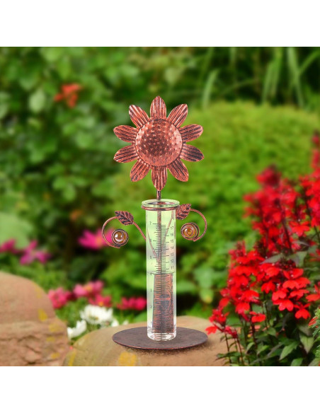Medidor de Lluvia Topadorn de Metal y Vidrio 17 cm Fácil Lectura Medidor de Lluvia Topadorn de Metal y Vidrio 17 cm Fácil Lectura