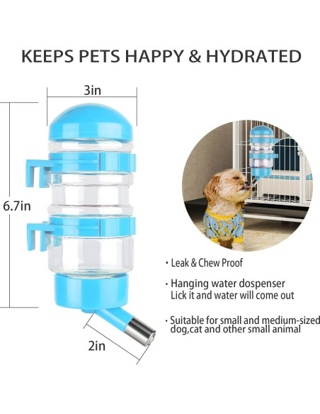 Botella de Agua Sin Goteo ITSVOURY 400ml para Mascotas Pequeñas Botella de Agua Sin Goteo ITSVOURY 400ml para Mascotas Pequeñas