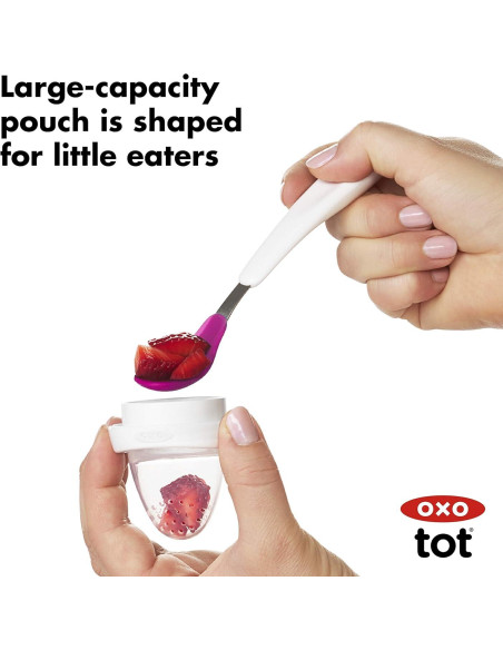 Alimentador Autónomo de Silicona OXO Tot 2 Piezas Verde/Rosa Alimentador Autónomo de Silicona OXO Tot 2 Piezas Verde/Rosa