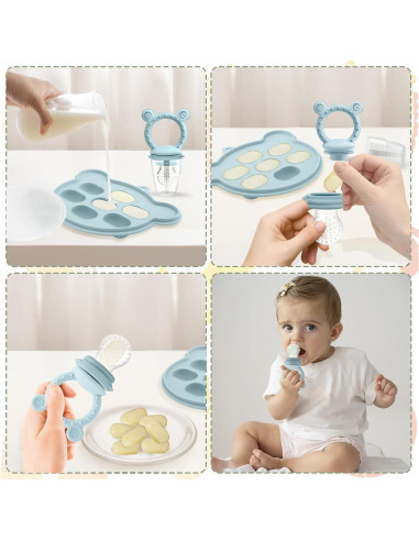 Alimentador de Frutas JEXFUN de Silicona para Bebés 4 Meses+