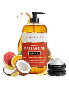 Aceite de Masaje Nutritivo Cosmetasa con Rodillo 408 g
