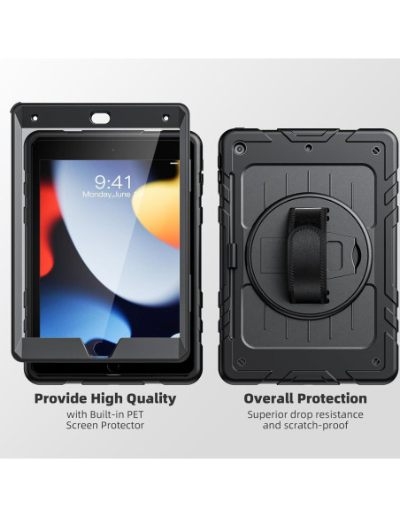 Funda para iPad 10.2" Stweap con Soporte y Correa Negra Funda para iPad 10.2" Stweap con Soporte y Correa Negra