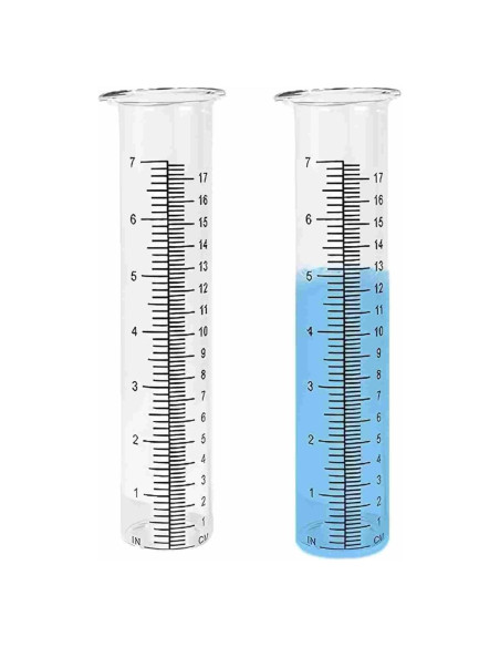 Tubo de Pluviómetro de Vidrio Qixin 7" (Paquete de 2) - Medición Clara Tubo de Pluviómetro de Vidrio Qixin 7" (Paquete de 2) - Medición Clara