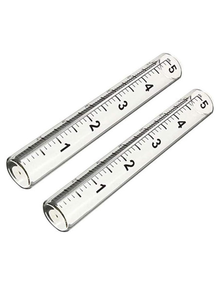 2 Tubos de Reemplazo para Medidor de Lluvia de Vidrio 14 cm 2 Tubos de Reemplazo para Medidor de Lluvia de Vidrio 14 cm