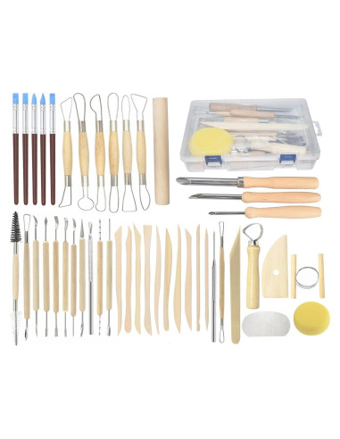 Set de 44 Herramientas de Cerámica Augernis para Escultura