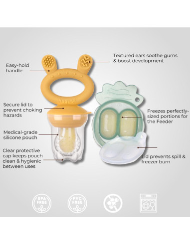 Alimentador de Silicona Haakaa Freeze-N-Feed Mini Combo