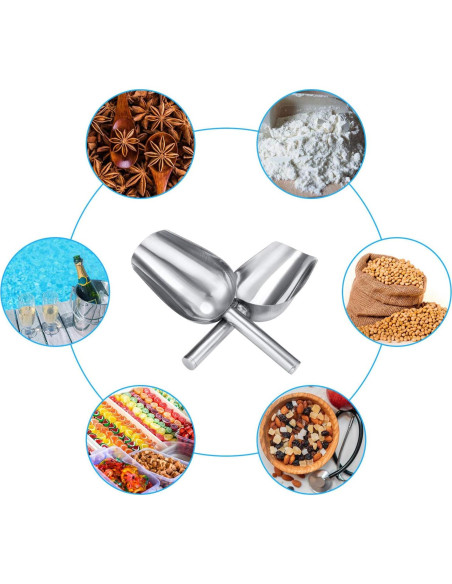 3 Cucharones de Acero Inoxidable Mudder 170g para Cocina 3 Cucharones de Acero Inoxidable Mudder 170g para Cocina