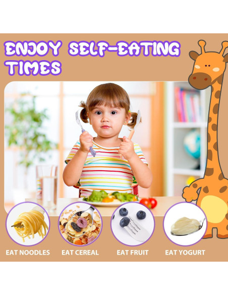 Juego de Utensilios para Niños Lohodo 3 Piezas Acero Inoxidable Juego de Utensilios para Niños Lohodo 3 Piezas Acero Inoxidable