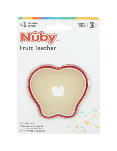 Mordedor de Fruta Nuby 100% Silicona Manzana 3M+