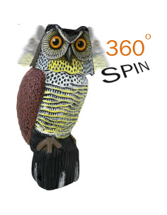 Estatua Espantapájaros Búho GiftExpress 40.6 cm Rotativa 2
