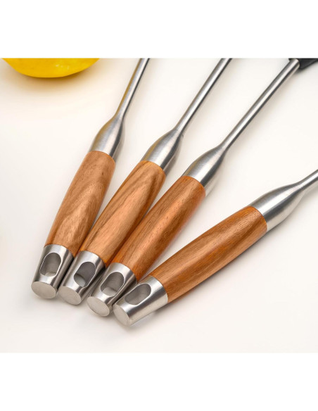 Set de Utensilios de Cocina FJNATINH - 3 Piezas Silicona y Acero Inoxidable Set de Utensilios de Cocina FJNATINH - 3 Piezas Silicona y Acero Inoxidable