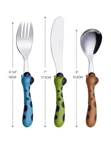 Juego de Cubiertos ANNOVA para Niños 6 Piezas Acero Inoxidable