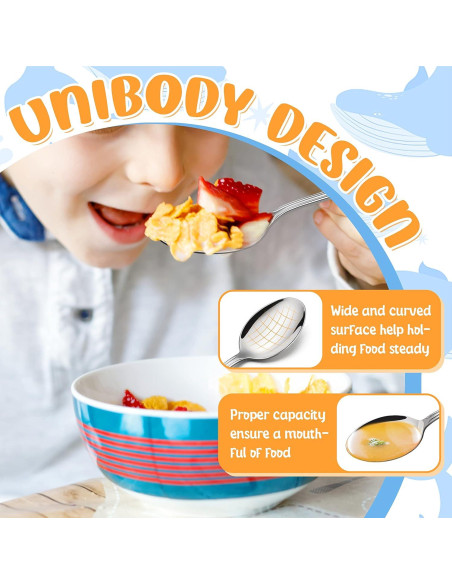 Juego de Cubiertos para Niños HaWare 12 Piezas Acero Inoxidable Juego de Cubiertos para Niños HaWare 12 Piezas Acero Inoxidable