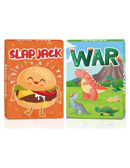 Juego de Cartas Timenued Slap Jack y Guerra para Niños 4-8 Años Juego de Cartas Timenued Slap Jack y Guerra para Niños 4-8 Años