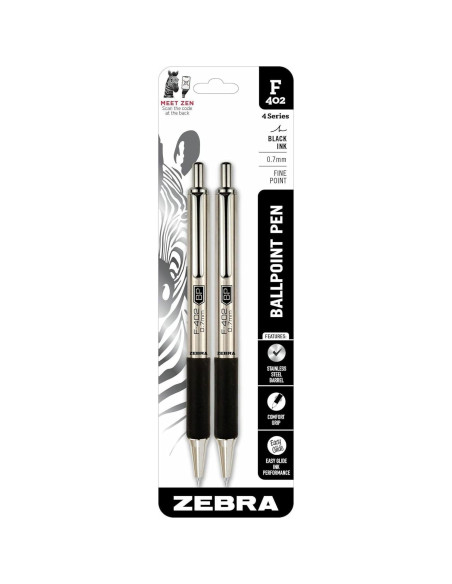 Bolígrafo Retráctil Zebra Pen F-402, Acero Inoxidable, 0.7mm Bolígrafo Retráctil Zebra Pen F-402, Acero Inoxidable, 0.7mm