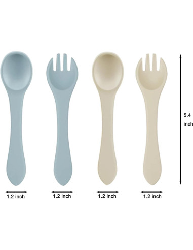 Conjunto de Alimentación Silicona PandaEar 10 Piezas Bebés