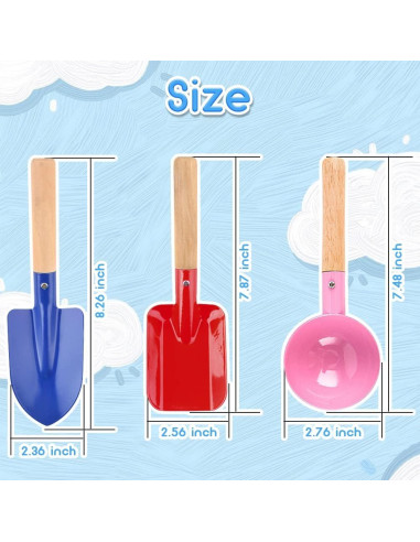 Juego de herramientas de playa UMUACCAN 6 piezas para niños