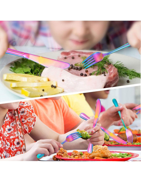Set de Cubiertos para Niños LIANYU 15 Piezas Acero Inoxidable Set de Cubiertos para Niños LIANYU 15 Piezas Acero Inoxidable