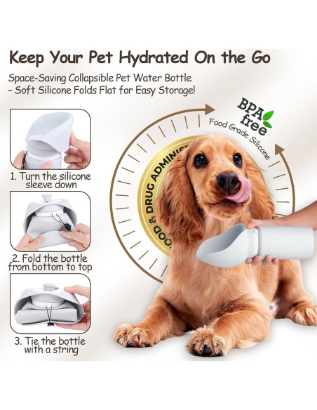 Botella de Agua Plegable para Perros Soulagers 209g Botella de Agua Plegable para Perros Soulagers 209g