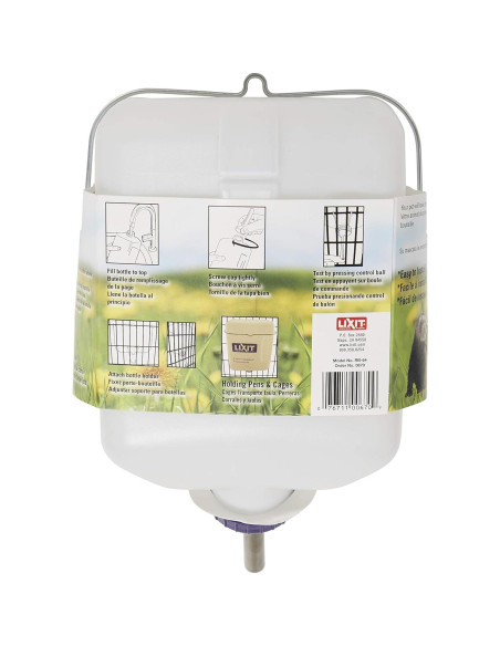 Botellas de Agua Lixit Boca Ancha 1.89L para Conejos y Hurones - Paquete de 2 Botellas de Agua Lixit Boca Ancha 1.89L para Conejos y Hurones - Paquete de 2