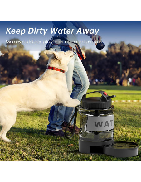 Botella de Agua Portátil para Perros PETDOTT 2.28L - Negra Botella de Agua Portátil para Perros PETDOTT 2.28L - Negra