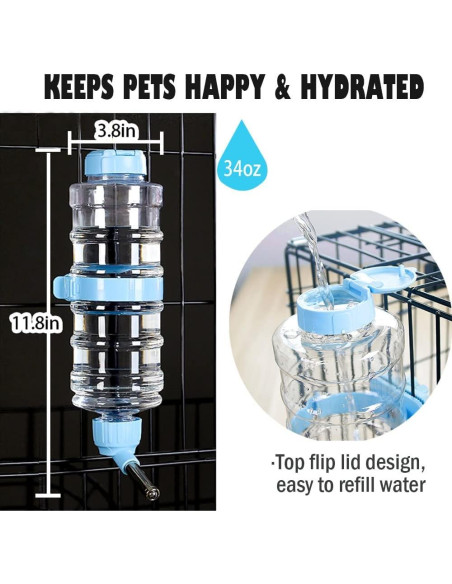 Botella de Agua para Perros y Gatos LTSGORY 946ml Libre de BPA Botella de Agua para Perros y Gatos LTSGORY 946ml Libre de BPA